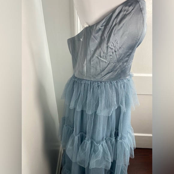 REVELY NWT Frankie Convertible Satin & Tul Le Dress in French Blue - Picture 4 of 15